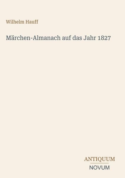 Produktbild: M&auml;rchen-Almanach auf das Jahr 1827