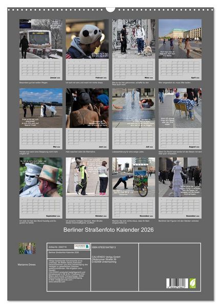 Produktbild: Berliner Stra&szlig;enfoto Kalender 2026 (Wandkalender 2026 DIN A2 hoch), CALVENDO Monatskalender