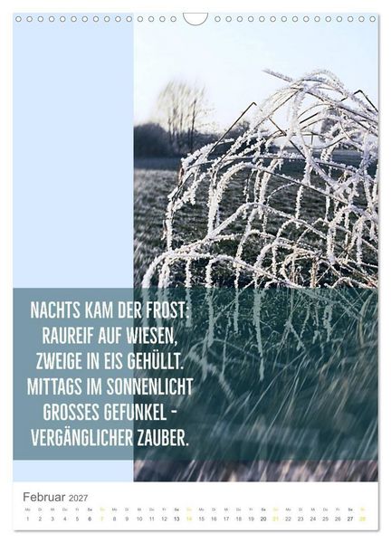 Produktbild: Tagesfarben - Poesie in Wort und Bild (Wandkalender 2027 DIN A3 hoch), CALVENDO Monatskalender