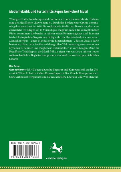 Produktbild: Modernekritik und Fortschrittsskepsis bei Robert Musil