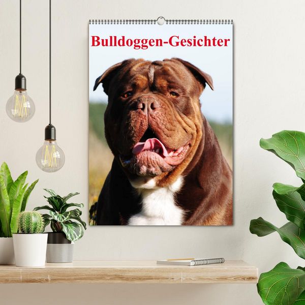 Produktbild: Bulldoggen-Gesichter (Wandkalender 2026 DIN A2 hoch), CALVENDO Monatskalender