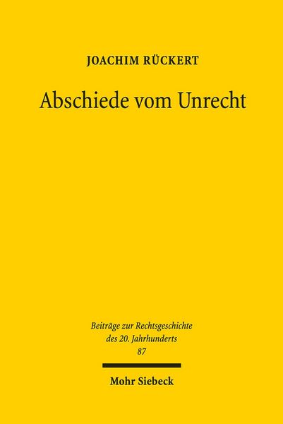 Produktbild: Abschiede vom Unrecht