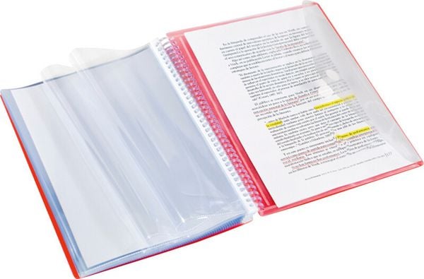 Produktbild: Sichtbuch A4 rot 30 Taschen