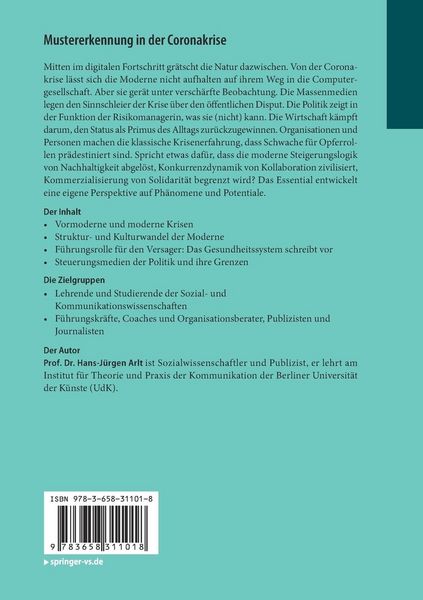Produktbild: Mustererkennung in der Coronakrise
