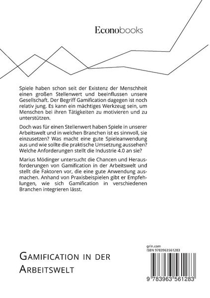 Produktbild: Gamification in der Arbeitswelt. Wie Unternehmen mit Spielen die Mitarbeitermotivation steigern k&ouml;nnen