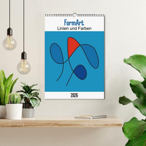 Produktbild: FormArt - Linien und Farben (Wandkalender 2026 DIN A3 hoch), CALVENDO Monatskalender