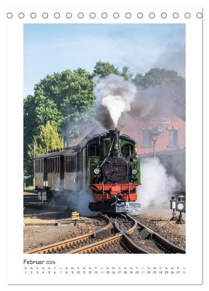 Produktbild: Faszination Museumsbahn (Tischkalender 2026 DIN A5 hoch), CALVENDO Monatskalender
