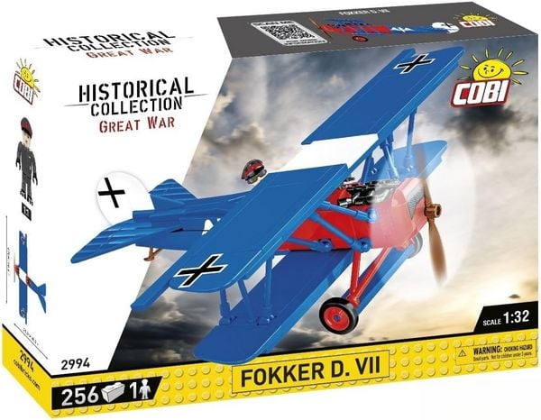 COBI Historical Collection 2994 - Fokker D VII, Great War, Bausatz 1:32, 256+1 Klemmbausteine