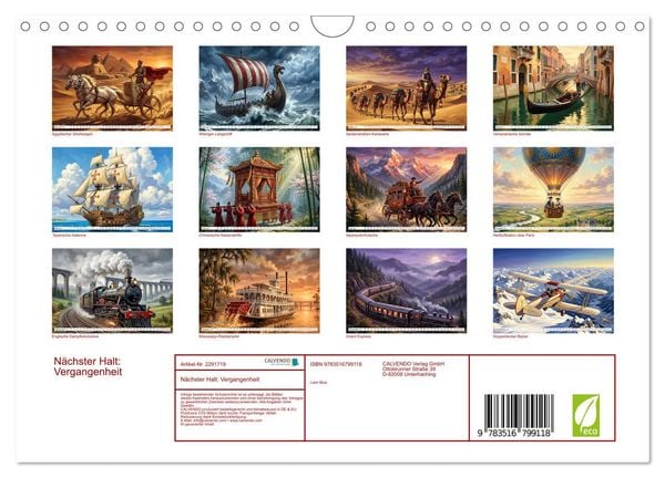 Produktbild: N&auml;chster Halt: Vergangenheit (Wandkalender 2027 DIN A4 quer), CALVENDO Monatskalender