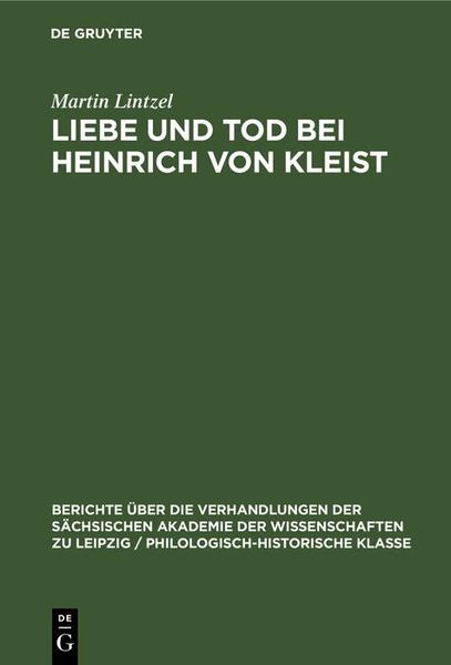 Produktbild: Liebe und Tod bei Heinrich von Kleist