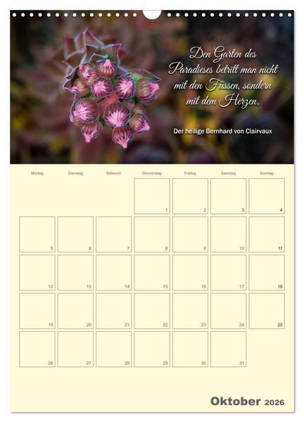 Produktbild: Gartenliebe (Wandkalender 2026 DIN A3 hoch), CALVENDO Monatskalender