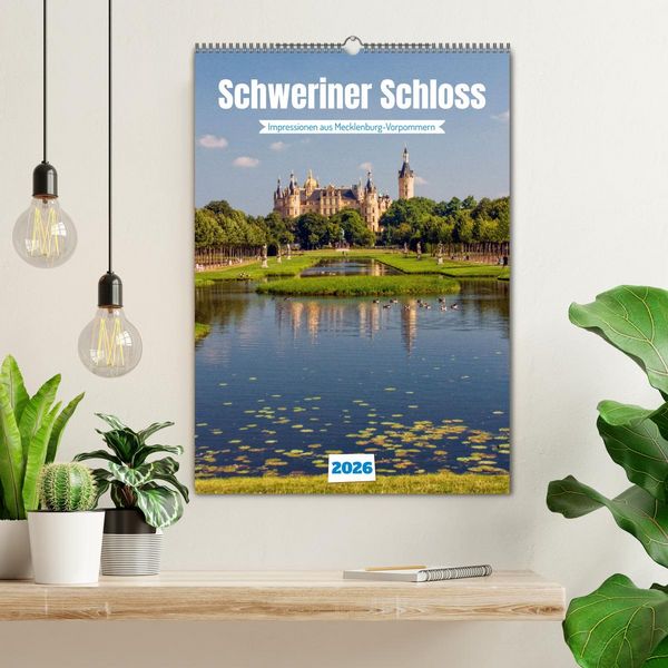 Produktbild: Schweriner Schloss - Impressionen aus Mecklenburg-Vorpommern (Wandkalender 2026 DIN A2 hoch), CALVENDO Monatskalender