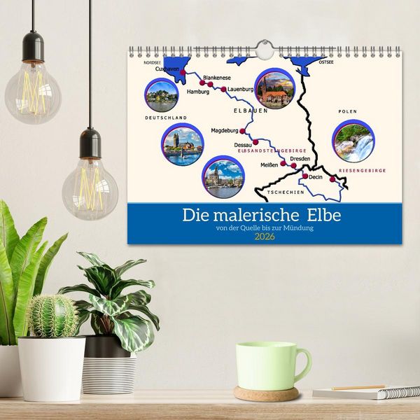Produktbild: Die malerische Elbe (Wandkalender 2026 DIN A4 quer), CALVENDO Monatskalender