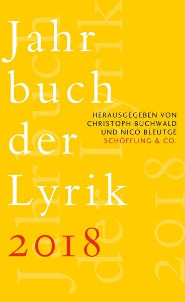 Produktbild: Jahrbuch der Lyrik 2018