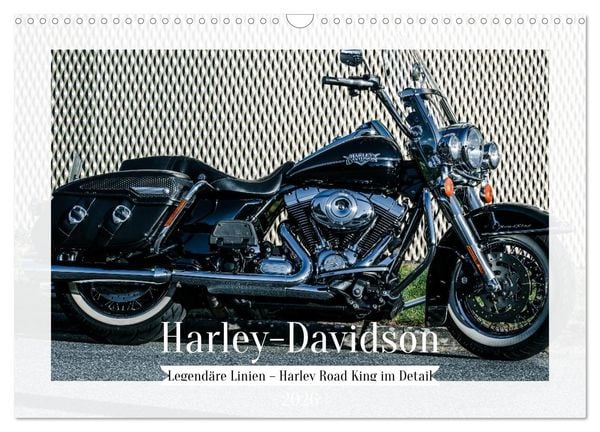 Produktbild: Legend&auml;re Linien &ndash; Harley Road King im Detail (Wandkalender 2026 DIN A3 quer), CALVENDO Monatskalender