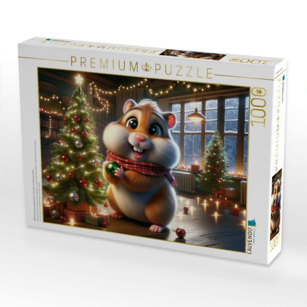 Produktbild: CALVENDO Puzzle Weihnachtswunderland: Ein Hamster im Kerzenschein | 1000 Teile Lege-Gr&ouml;&szlig;e 64x48cm Foto-Puzzle f&uuml;r gl&uuml;ckliche Stunden