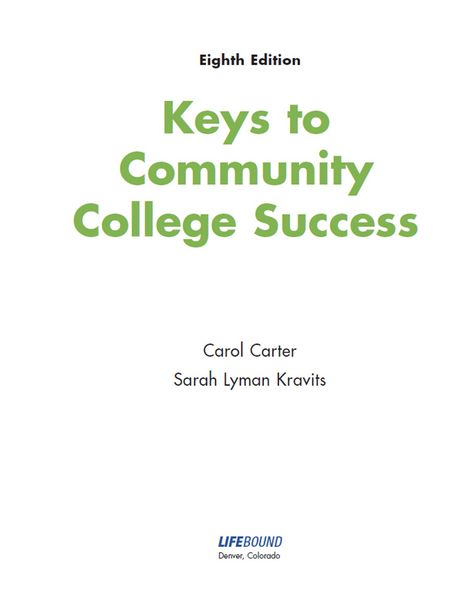 Produktbild: Keys to Community College Success