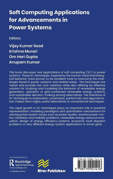 Produktbild: Soft Computing Applications for Advancements in Power Systems