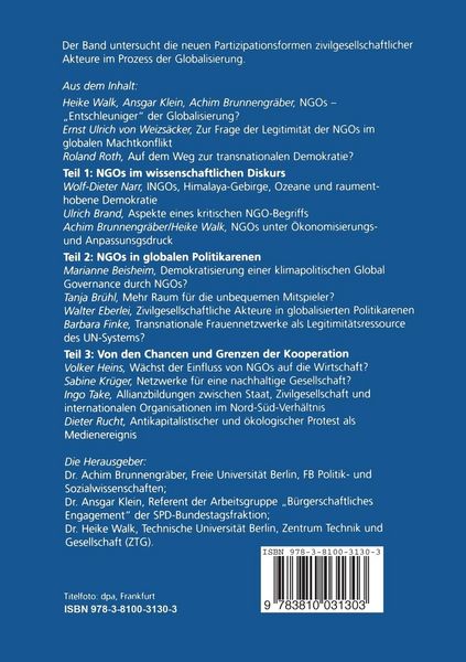 Produktbild: NGOs als Legitimationsressource