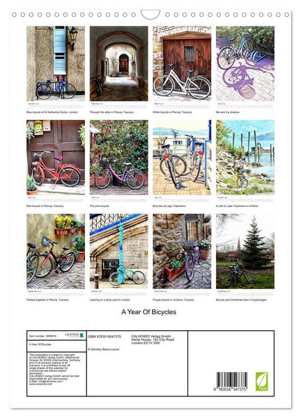 Produktbild: A Year Of Bicycles (Wall Calendar 2026 DIN A3 portrait), CALVENDO 12 Month Wall Calendar