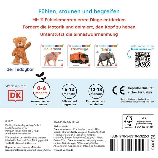 Produktbild: Erstes Lernen F&uuml;hl-Leporello. Erste W&ouml;rter