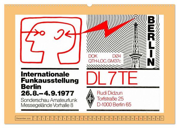 Produktbild: Amateurfunk in West-Berlin (hochwertiger Premium Wandkalender 2026 DIN A2 quer), Kunstdruck in Hochglanz