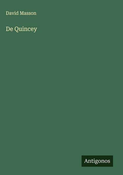 Produktbild: De Quincey