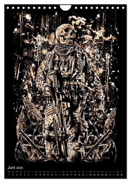 Produktbild: BLOODBOY/WAR ILLUSTRATION (Wandkalender 2026 DIN A4 hoch), CALVENDO Monatskalender