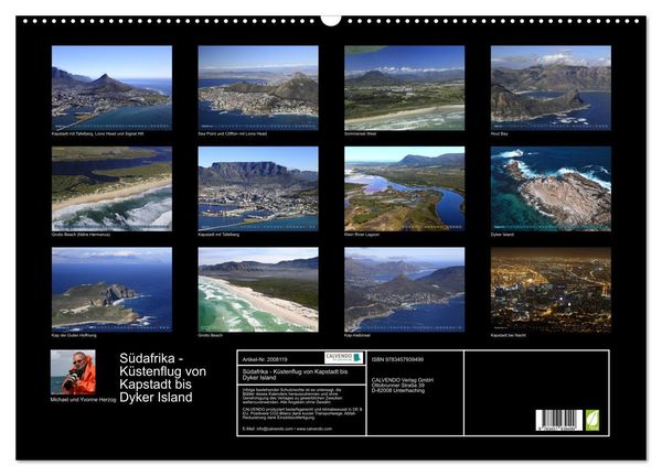 Produktbild: S&uuml;dafrika - K&uuml;stenflug von Kapstadt bis Dyker Island (Wandkalender 2026 DIN A2 quer), CALVENDO Monatskalender