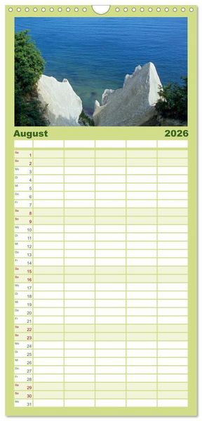 Produktbild: Familienplaner 2026 - Mecklenburg &ndash; Vorpommern, Sch&ouml;nheiten im Land der Ostseek&uuml;ste mit 5 Spalten (Wandkalender, 21 x 45 cm) CALVENDO