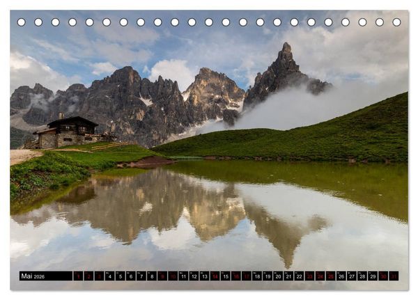 Produktbild: Bergseen in den Dolomiten (Tischkalender 2026 DIN A5 quer), CALVENDO Monatskalender