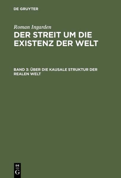 Produktbild: &Uuml;ber die kausale Struktur der realen Welt