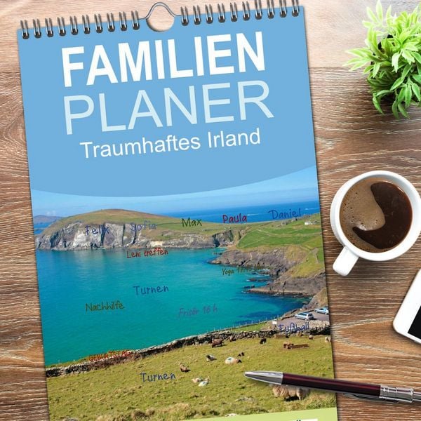 Produktbild: Familienplaner 2026 - Traumhaftes Irland mit 5 Spalten (Wandkalender, 21 x 45 cm) CALVENDO