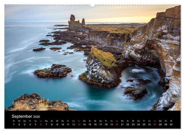 Produktbild: ISLAND - Zauber der Natur (Wandkalender 2026 DIN A2 quer), CALVENDO Monatskalender
