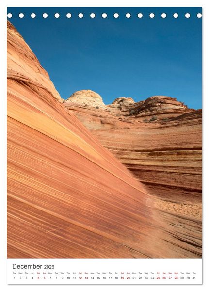 Produktbild: Paria Canyon The Wave (Desk Calendar 2026 DIN A5 portrait), CALVENDO 12 Month DeskCalendar