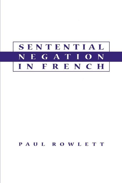 Produktbild: Sentential Negation in French