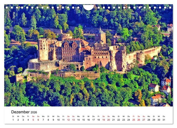 Produktbild: Heidelberg - Heiligenberg und Philosophenweg (Wandkalender 2026 DIN A4 quer), CALVENDO Monatskalender