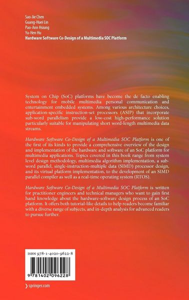 Produktbild: Hardware Software Co-Design of a Multimedia SOC Platform