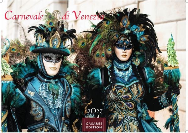Produktbild: Venedig Karneval Kalender 2027 &ndash; Wandkalender | Fotokalender Italien 24x35 cm -. mit Karneval-Fotos, fantasievollen Masken und Kost&uuml;men