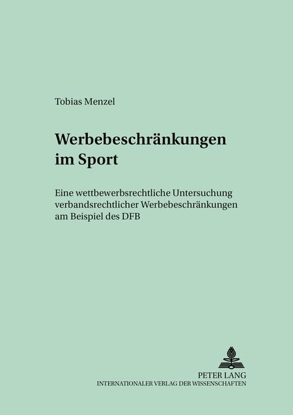 Produktbild: Werbebeschr&auml;nkungen im Sport