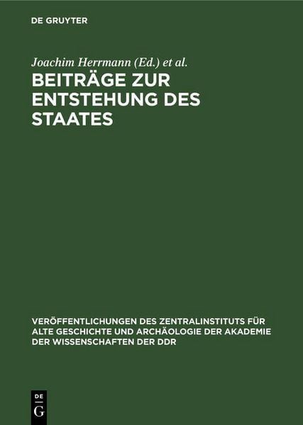 Produktbild: Beitr&auml;ge zur Entstehung des Staates