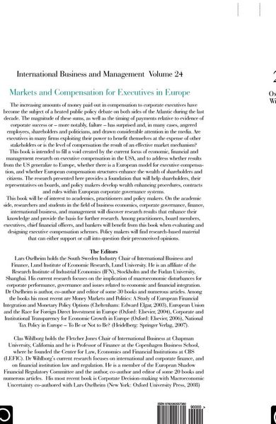 Produktbild: Markets and Compensation for Executives in Europe