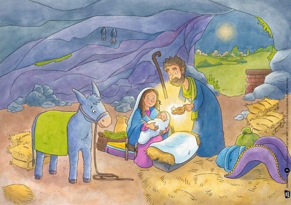 Produktbild: Jesus kommt auf die Welt. Kamishibai Bildkartenset.