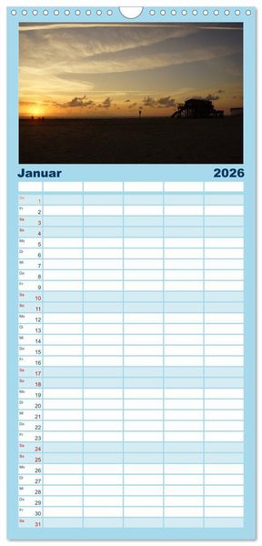 Produktbild: Familienplaner 2026 - St. Peter Ording 2026 mit 5 Spalten (Wandkalender, 21 x 45 cm) CALVENDO