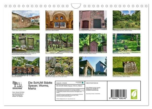 Produktbild: Die SchUM St&auml;dte Speyer, Worms, Mainz (Wandkalender 2026 DIN A4 quer), CALVENDO Monatskalender