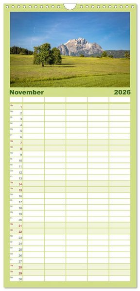 Produktbild: Familienplaner 2026 - Vierwaldst&auml;ttersee mit 5 Spalten (Wandkalender, 21 x 45 cm) CALVENDO