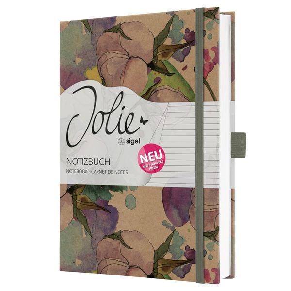 Produktbild: SIGEL JN855 Notizbuch Jolie, Pure Cottonflowers, ca. A5, liniert