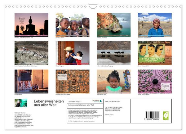 Produktbild: Lebensweisheiten aus aller Welt (Wandkalender 2026 DIN A3 quer), CALVENDO Monatskalender