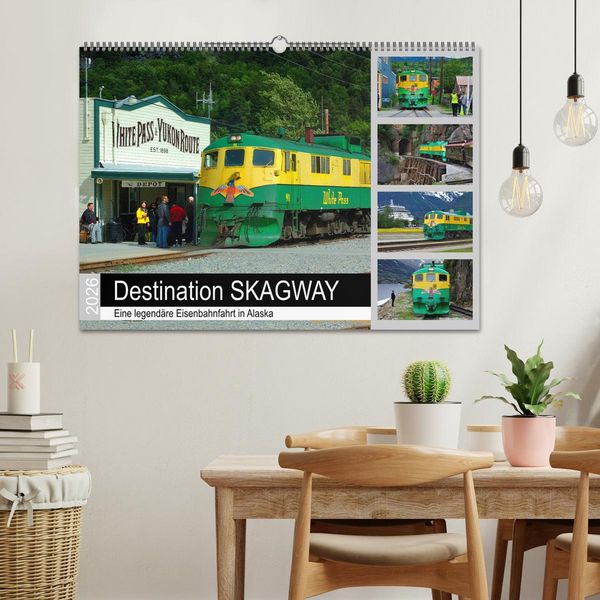 Produktbild: Destination SKAGWAY - Eine legend&auml;re Eisenbahnfahrt in Alaska (Wandkalender 2026 DIN A2 quer), CALVENDO Monatskalender