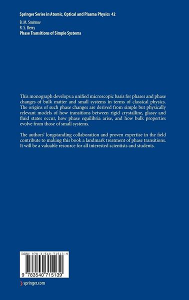 Produktbild: Phase Transitions of Simple Systems